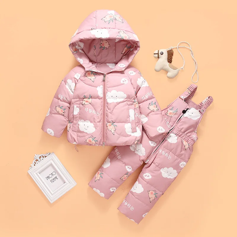 2019 модный детский зимний комплект одежды детская зимняя Лыжная одежда пуховик