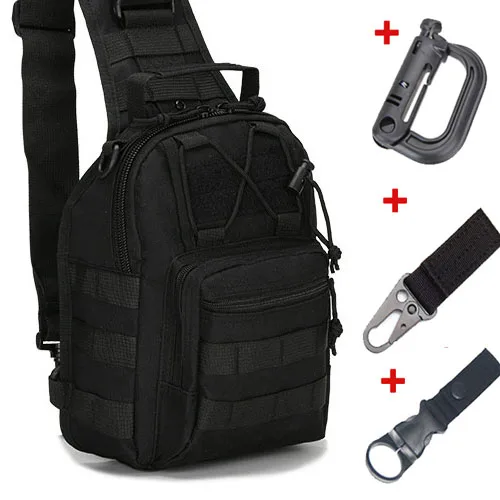 black and 3hook 600D уличная спортивная сумка Военная походная Сумка тактический рюкзак для путешествий походная сумка на плечо охотничий рюкзак - Цвет: black and 3hook
