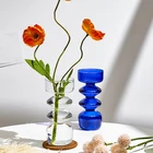 Цветочная ваза для вечерние чного стола, центральные части, Скандинавская ваза для сухих цветов, гидропоника, растения, стеклянный подсвечник