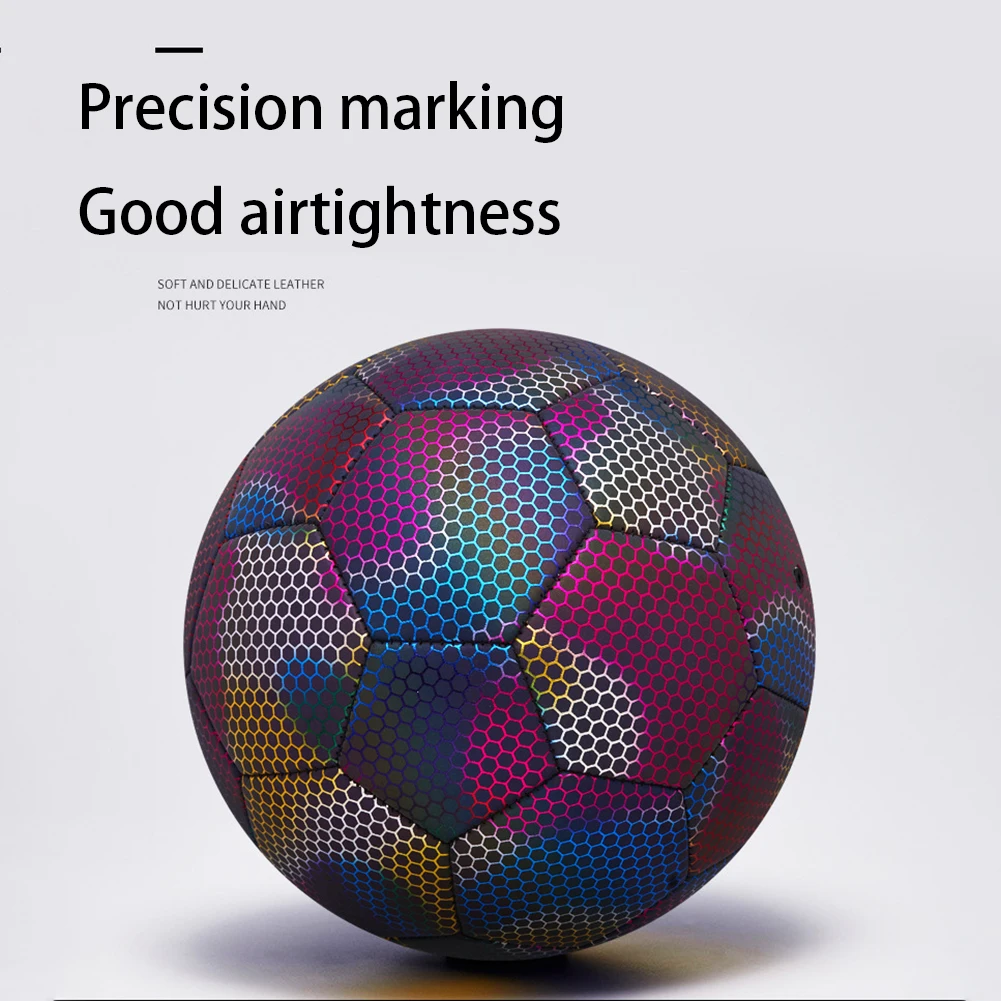 

Reflective Soccer Ball Luminous Night Glow Footballs Adult Child Training Competition Football Student Training Soccer Ball