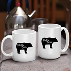 Большая кофейная кружка, папа, медведь, подарок, чайная чашка, подарок на день отца, папы, подарок на день рождения, керамическая чайная чашка и кружки, 15 унций