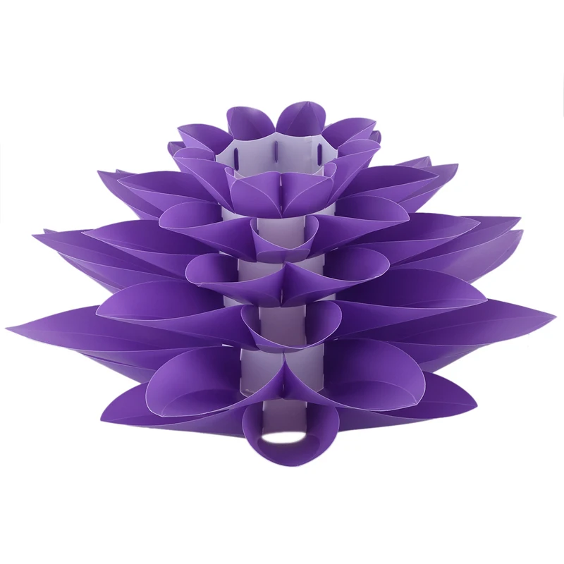 Самоподвес DIY абажур из полипропилена в форме лотоса - люстра на потолок для украшения гостиной во время Рождества освещение DIA:53CM (фиолетовый)