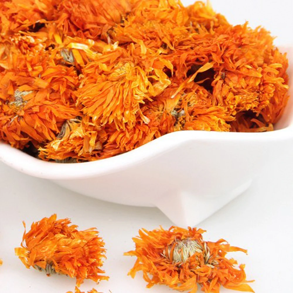 

100g Free shipping dried Calendula officinalis flower buds&Marigold flowers buds