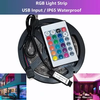 waterproof rgb colorful led light strip 5050 color changing usb strip remote control for room decoration