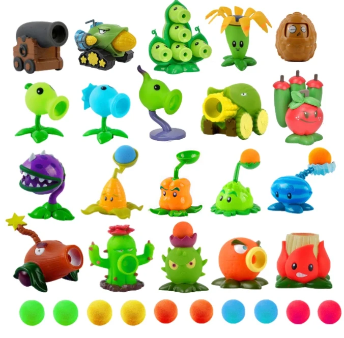 Plants vs Zombie 2 Toys Anime Figure Full Set Gift for Boys Ejection Anime Childrens Dolls Action Figure Model Toy No Box