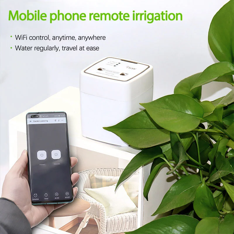 

1PC Smart Watering Device WIFI Support APP Remote Control Intelligent Automation Timing Drip Irrigation Gardening Double Pump
