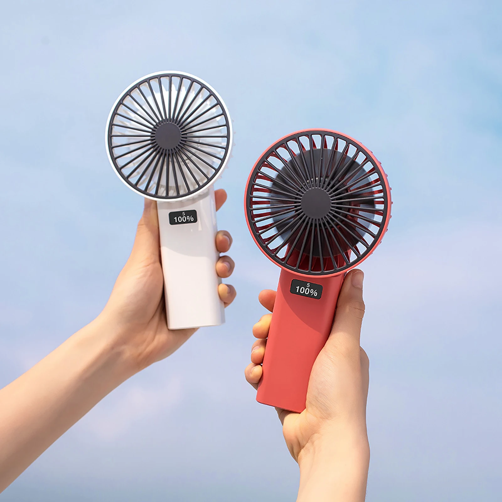 

Handheld Fan Mini Power Shaking Head Ultra-quiet And Convenient Fan High Quality Portable Student Office Cute Cooling Fans