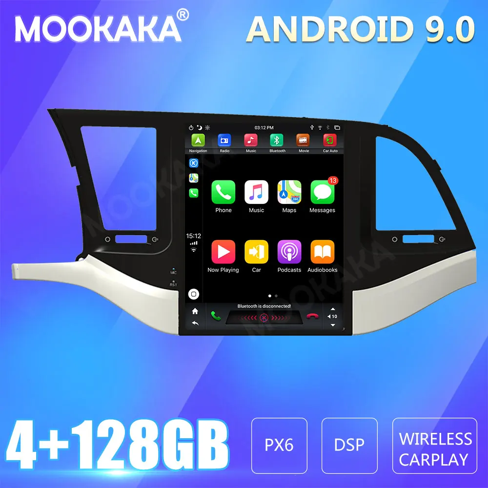 

For Hyundai Elantra 2016-2019 Car Radio Screen GPS Navigation 128GB Android CARPLAY Multimedia Player Audio