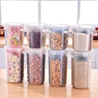 transparent food storage box rotation plastic grain conserved sealed cans kitchen storage container organization containers