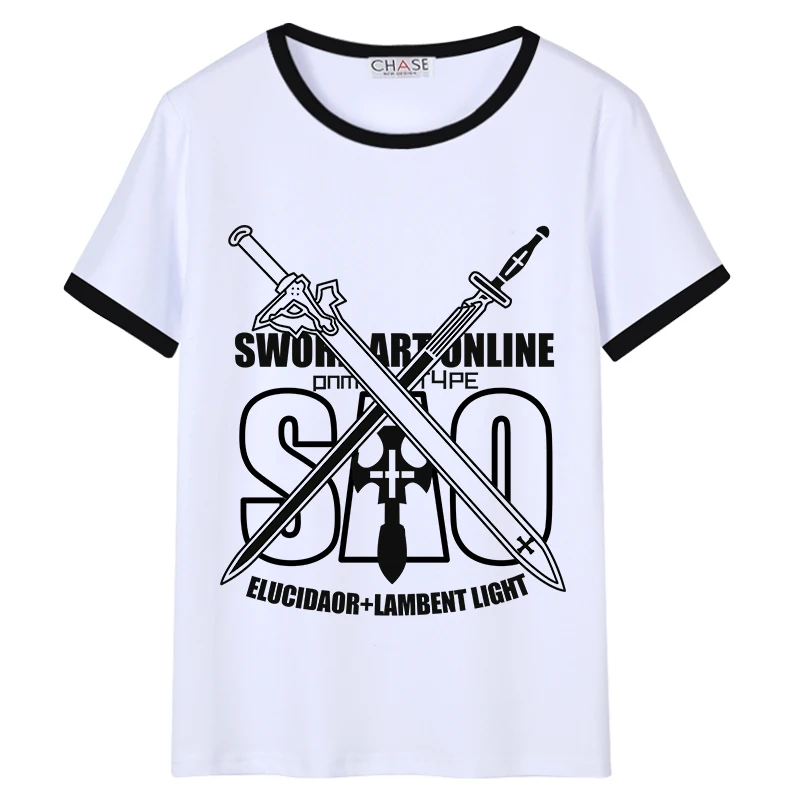 Футболка для косплея по Интернету с изображением меча летняя футболка рисунком