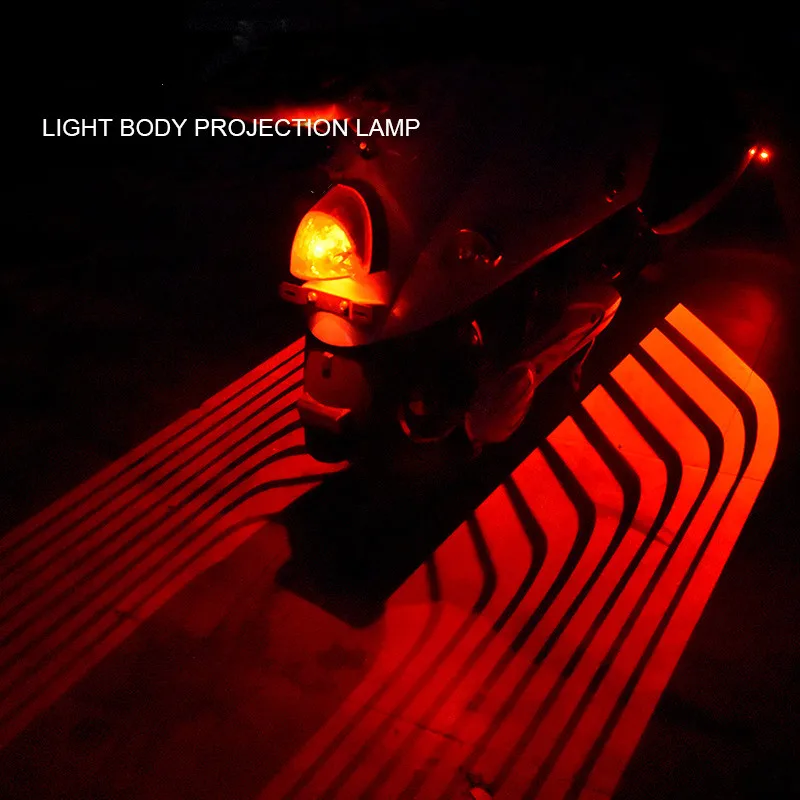 1 Pair Angel Wings Motorcycle Light Modified Chassis Warning Universal Led Rojection Lamp Decorative Lights Accessories |