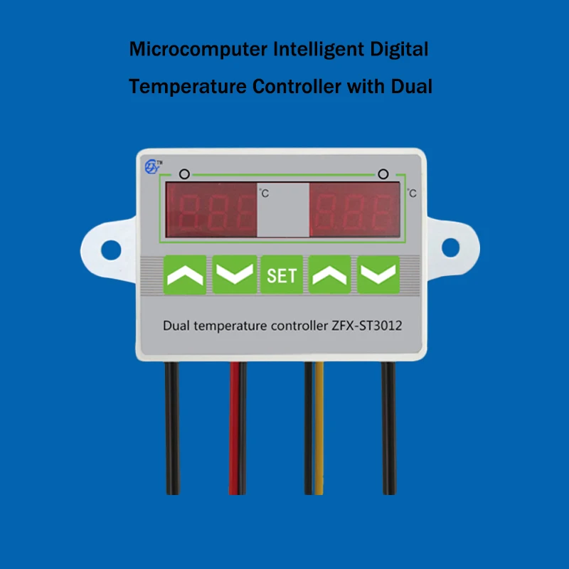 СВЕТОДИОДНЫЙ цифровой Дисплей термостат с двойным Температура Управление