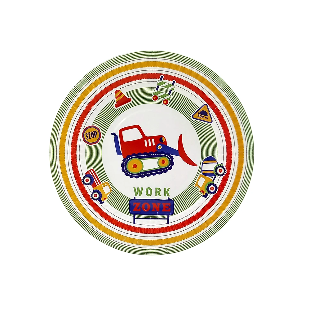 7 дюймов Одноразовые Бумага Тарелка десертная ЛОТОК блюдо для мальчиков детей