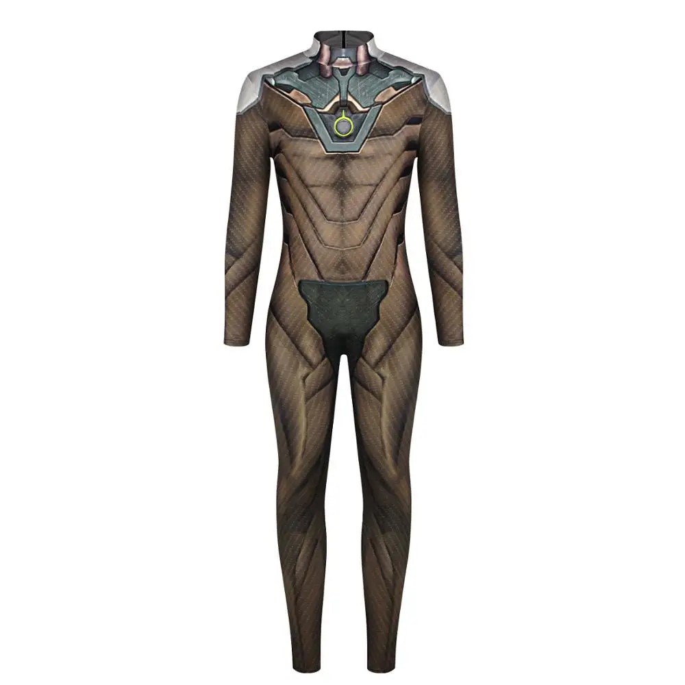 2 Adult Men Overwatch Cosplay Costume Suit Zentai Bodysuit Full Body Jumpsuit Halloween Party Cosplay Game Costume - Цвет: 2