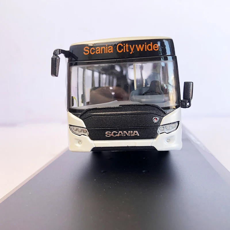 

Модель автобуса Scania из сплава в масштабе 1:50, миниатюрная игрушечная стационарная модель автобуса 25 см в длину, подарок для детей, бесплатная...