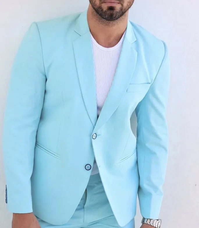 Костюм мужской повседневный облегающий блейзер с лацканами вырезом для жениха