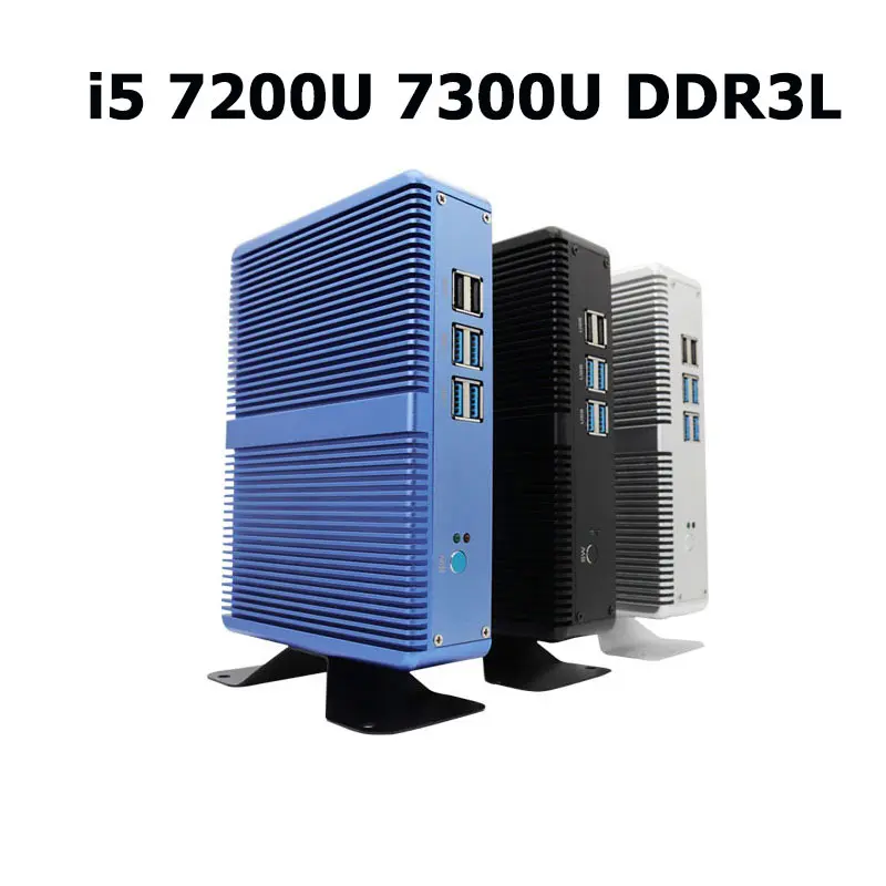 i5 7200U 7300U DDR3L Topton бытовой безвентиляторный мини-ПК Intel Core i3 5005U i5 7200U DDR4 16 Гб HD graphics 620 4K HTPC HDMI VGA дисплей порт низкая мощность - Color: i5 7200U 7300U DDR3L