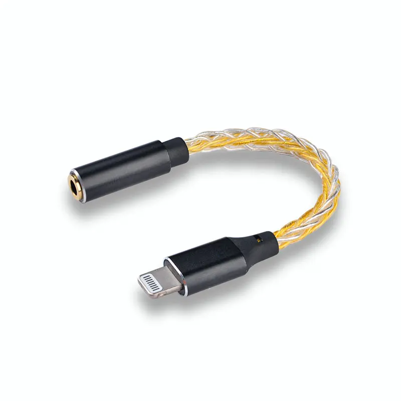 

Hi-Fi усилитель для наушников jмелак JM08L, 3,5 мм, адаптер для наушников с подсветкой, ЦАП C101, 8 подставок, посеребренный MFI-кабель для iphone
