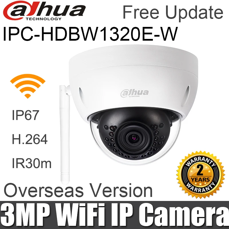 Оригинальная IPC-HDBW1320E-W 3MP WiFi IP камера Мини ИК купольная IP67 IK10 слот для SD карты DH-IPC-HDBW1320E-W беспроводная камера безопасности