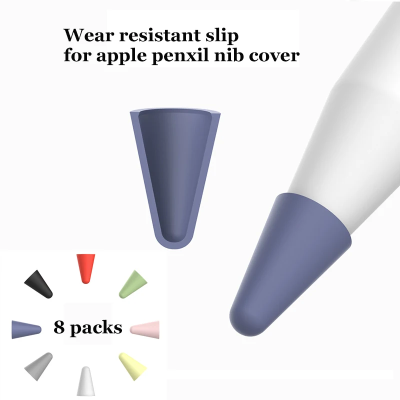 8 шт. силиконовый сменный наконечник чехол защитный для Apple Pencil 1/2-й сенсорный