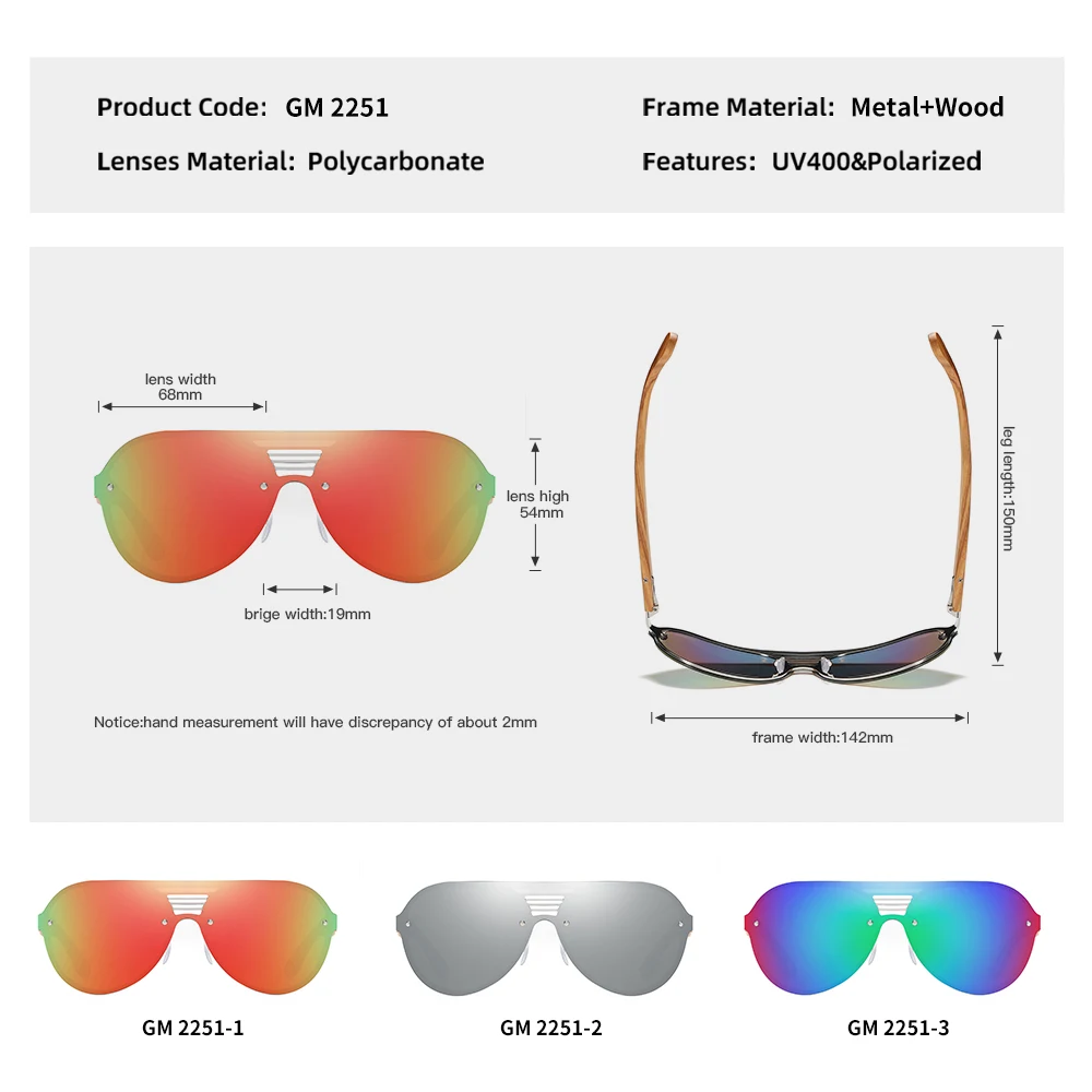 

2021 New Original Brand Men Wooden Sunglasses Polarized Metal Frame Bamboo Glasses Women Luxury Sun Glasses Gift with box