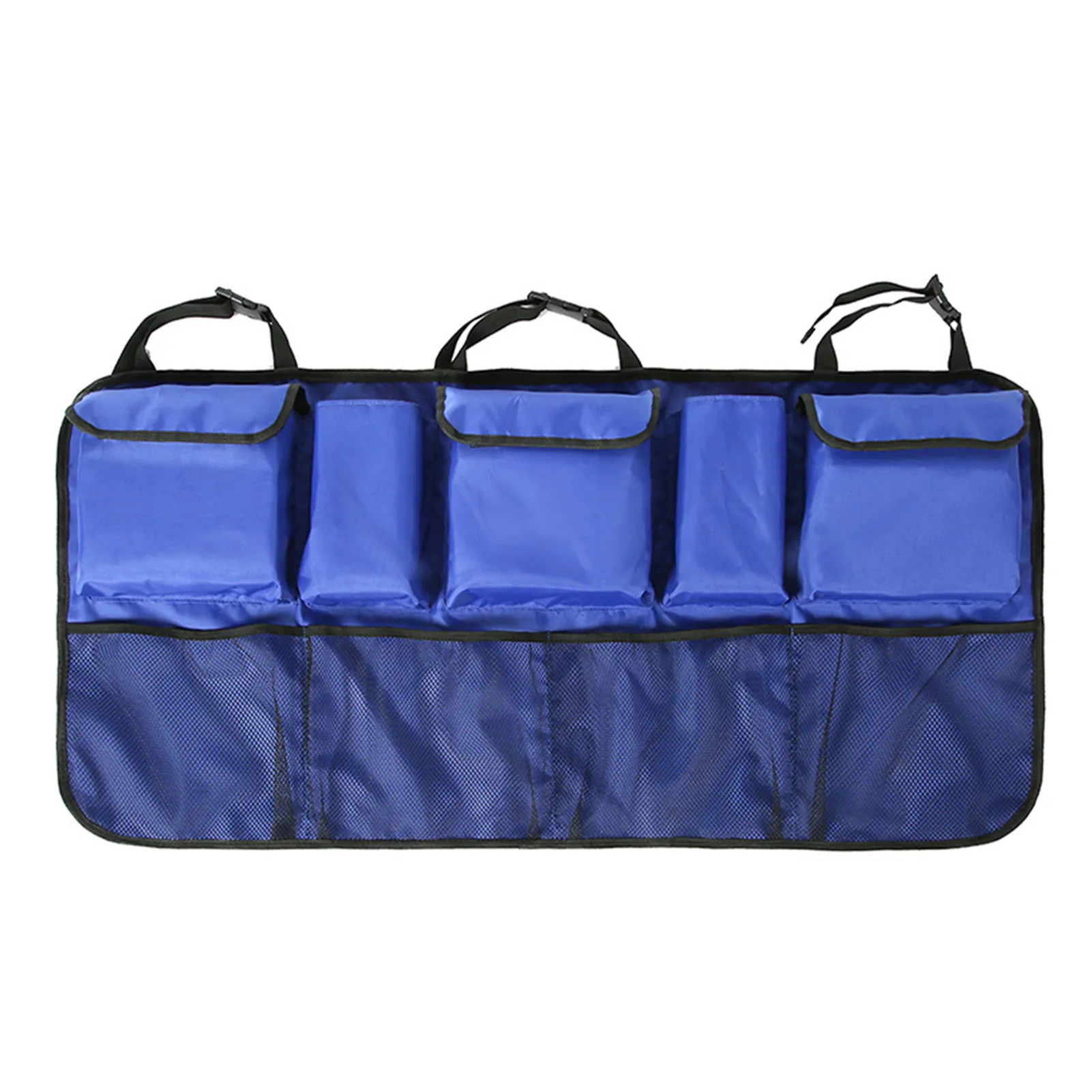 

Hot Sale Car Backseat Trunk Organizer Backseat Mesh Pocket For SUV Van Van Organizers Back Seat Mesh Pockets