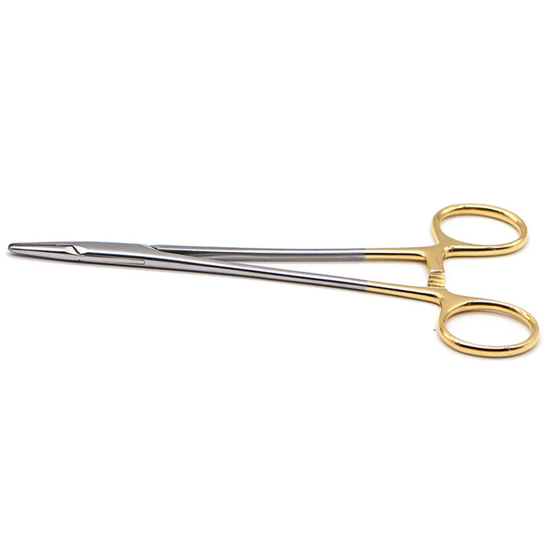 Dental Needle Holders TC head Stainless Steel Orthodontic Plier Gold Plated Handle Surgical Tools Implant Castroviejo Forceps | Красота и