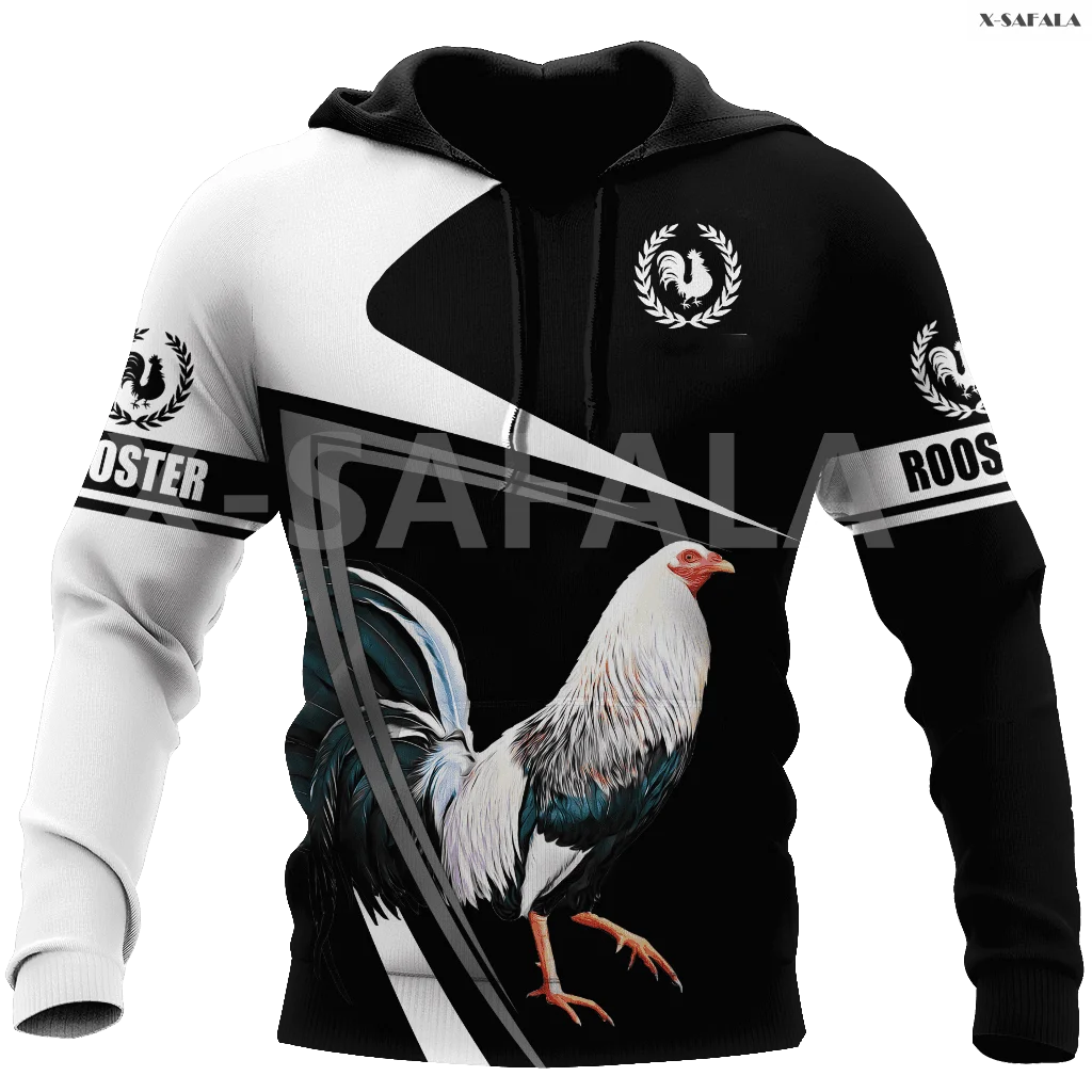 

Beautiful Rooster Tattoo Pattern 3D Over Printed Hoodie Man Women Unisex Outwear Zipper Pullover Sweatshirt Casual