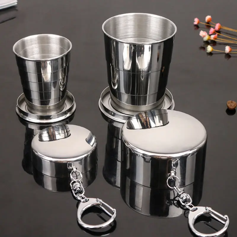 Дорожная телескопическая чашка из нержавеющей стали складная calix компрессионная