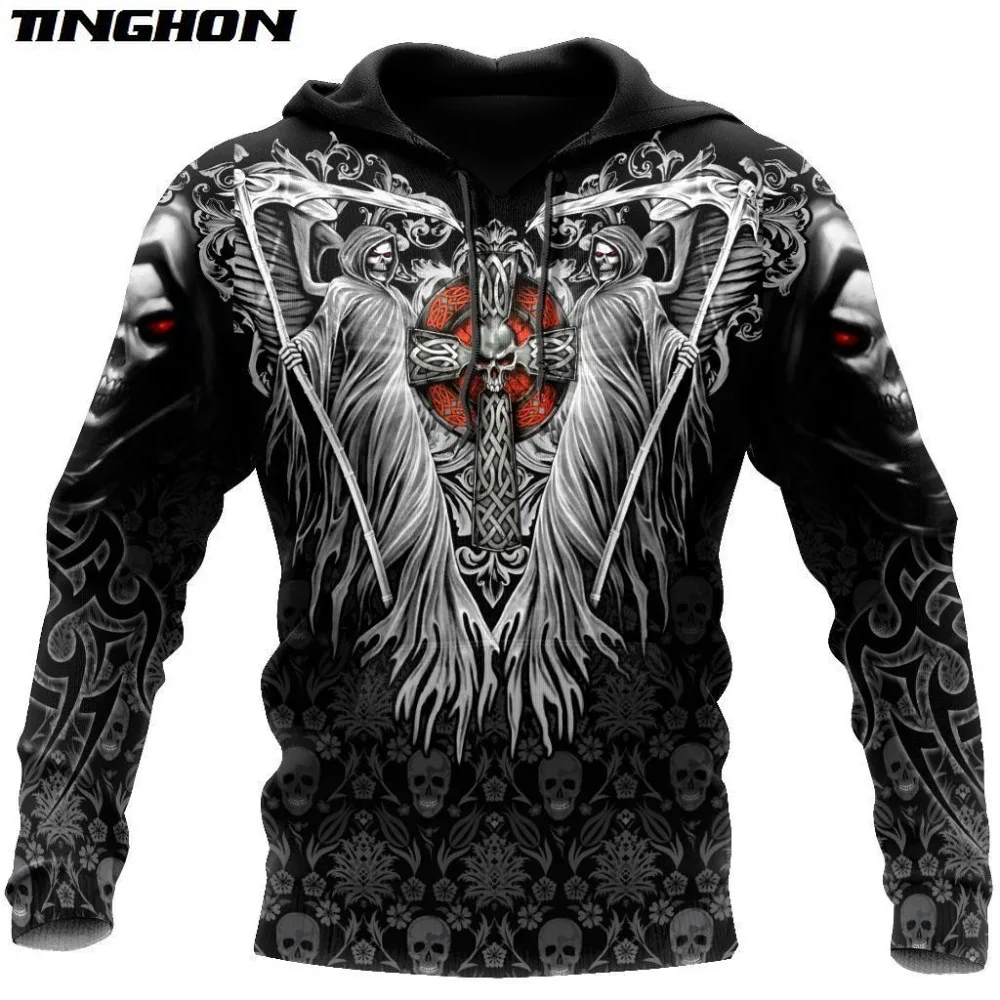 

Skulls On The Cross Tattoo 3D All Over Printed Unisex Deluxe Hoodie Men Sweatshirt Zip Pullover Casual Jacket Tracksuit WS13