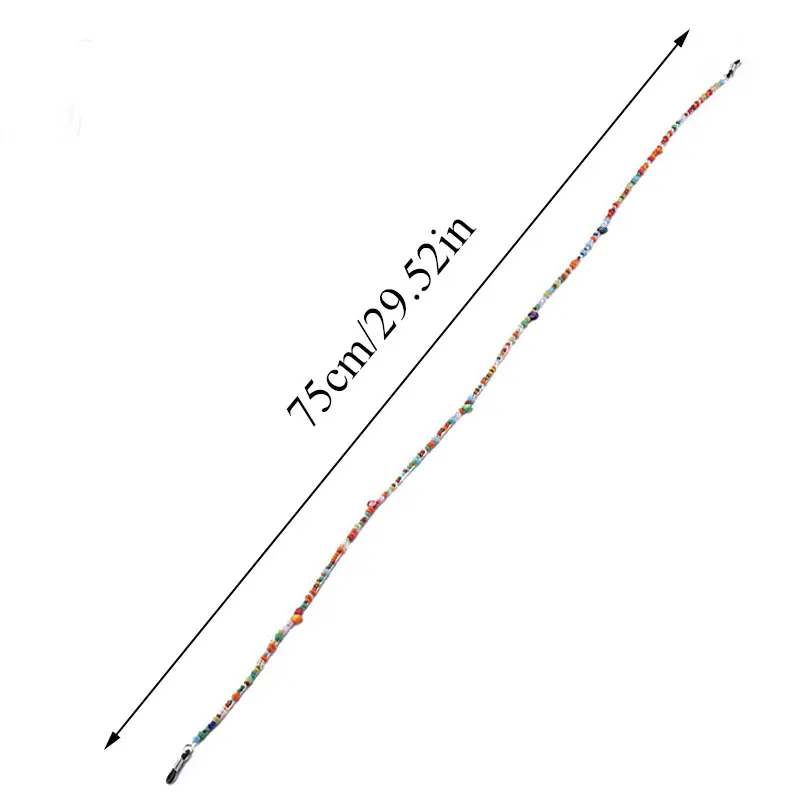 1 шт. разноцветные стеклянные Украшенные бисером стеклянная цепочка