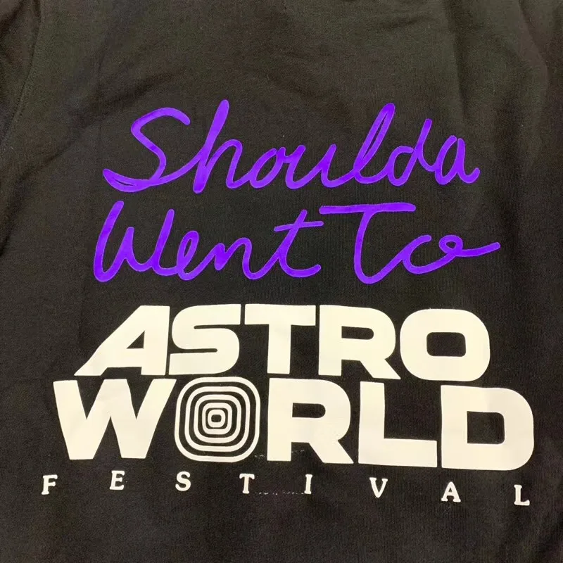 Толстовка с рисунком Тревиса Скотта плеча ездила в астромир высококачественный