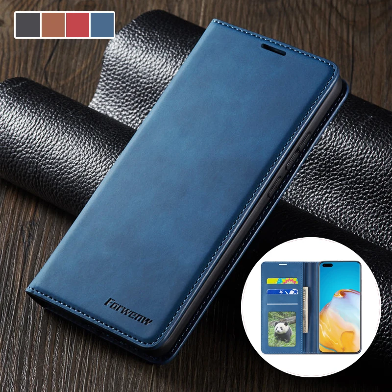 Ультратонкий кожаный флип-чехол для Huawei P40 Pro P30 P20 Lite P Smart 2020 2019 Mate 30 20 Nova 7i 5i чехол