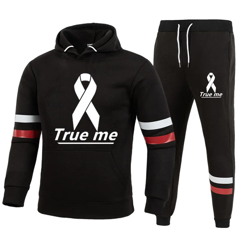 

2020 Sportswear Herren Sportswear Anzug Herbst und Winter 2-teiliger Sport Hoodie + Hose Marke Laufbekleidung Sportswear