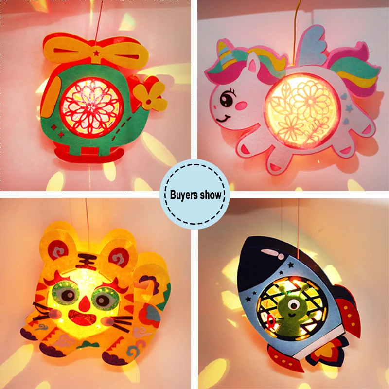 2 шт. Детские Мультяшные поделки войлочные игрушечные фонари Kingergarden детские