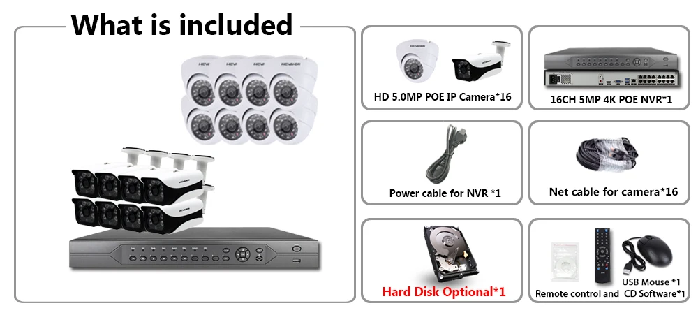 4K 16CH сетевой видеорегистратор c выходом HDMI POE NVR комплект CCTV система безопасности Аудио запись NVR 16 шт. POE IP камера P2P видеокамера охранной системы комплект 4 ТБ HDD