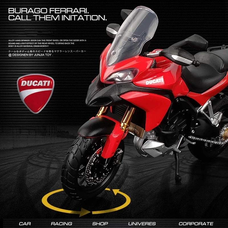 1:12 Ducati-1200S Multistrada MTS Sports Литая модель мотоцикла из сплава коллекция искусственных