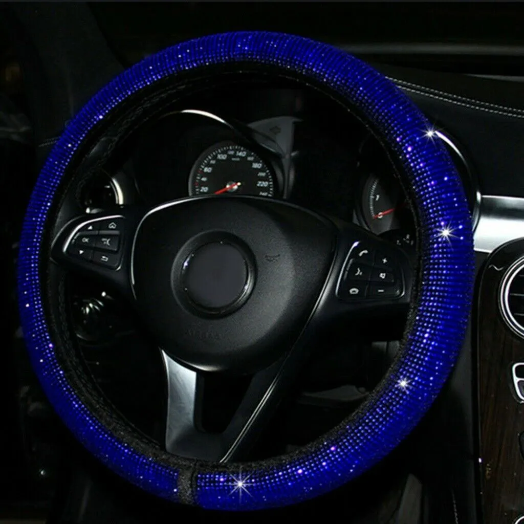 

Accessories Car Black Plush Cover Bling Crystal Fashion Rhinestone 1 X