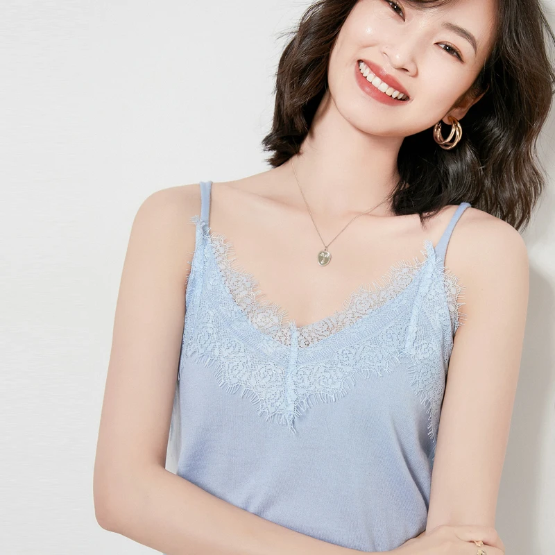 

Summer Female Worsted Cashmere Wool Vest Base Wild Short Paragraph Slim Soft Fashion Thin Vest Tops Women's Knitted Pullover