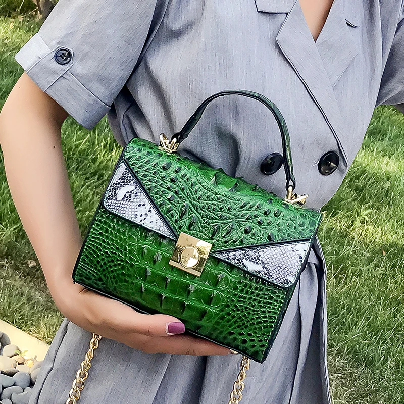 Сумка через плечо для женщин аллигатора кожаная сумка Bolsa Feminina Sac основной Femme