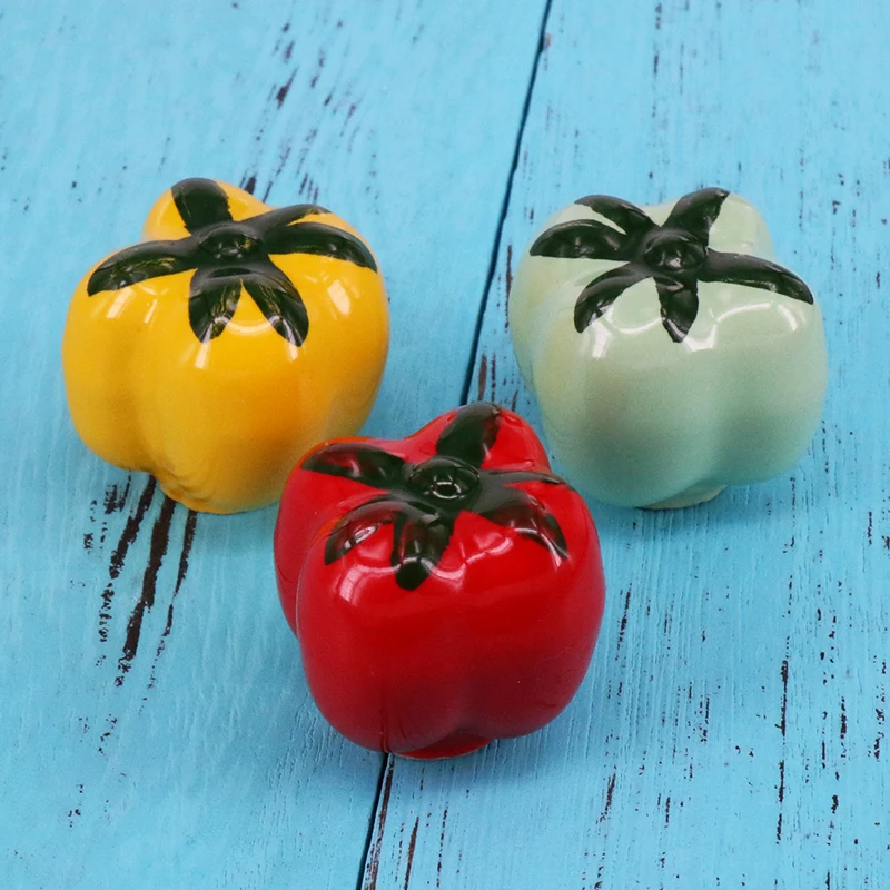 1 шт. в форме перца керамическая мебель ручки милые дверные и для детской комнаты