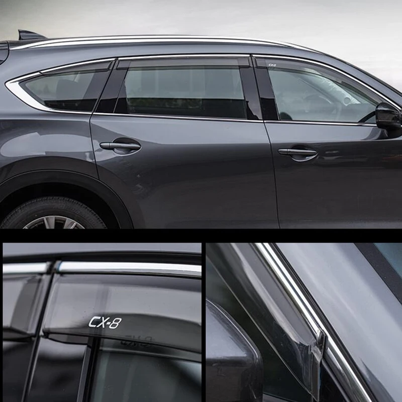 CEYUSOT для Mazda CX 8 оконный козырек 6 шт./партия боковые окна Водонепроницаемый
