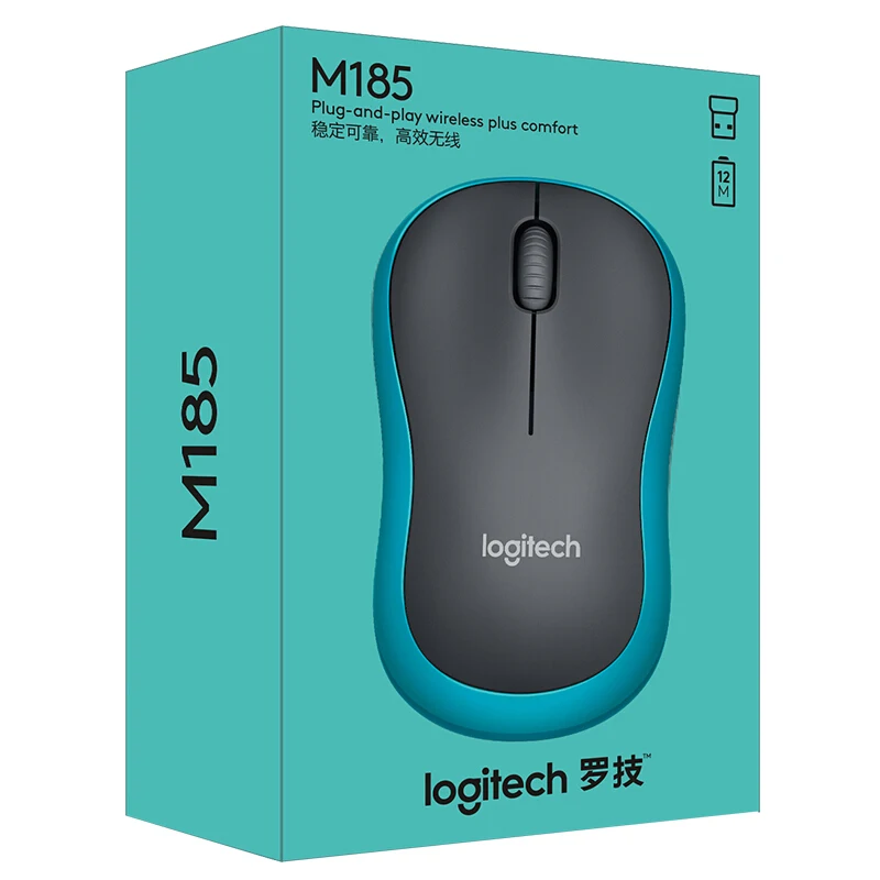 Blue without battery Беспроводная мышь lotech original M185 с игровой мышкой 1000 dpi для мыши геймера overwatch Starcraft war3 dota - Цвет: Blue without battery