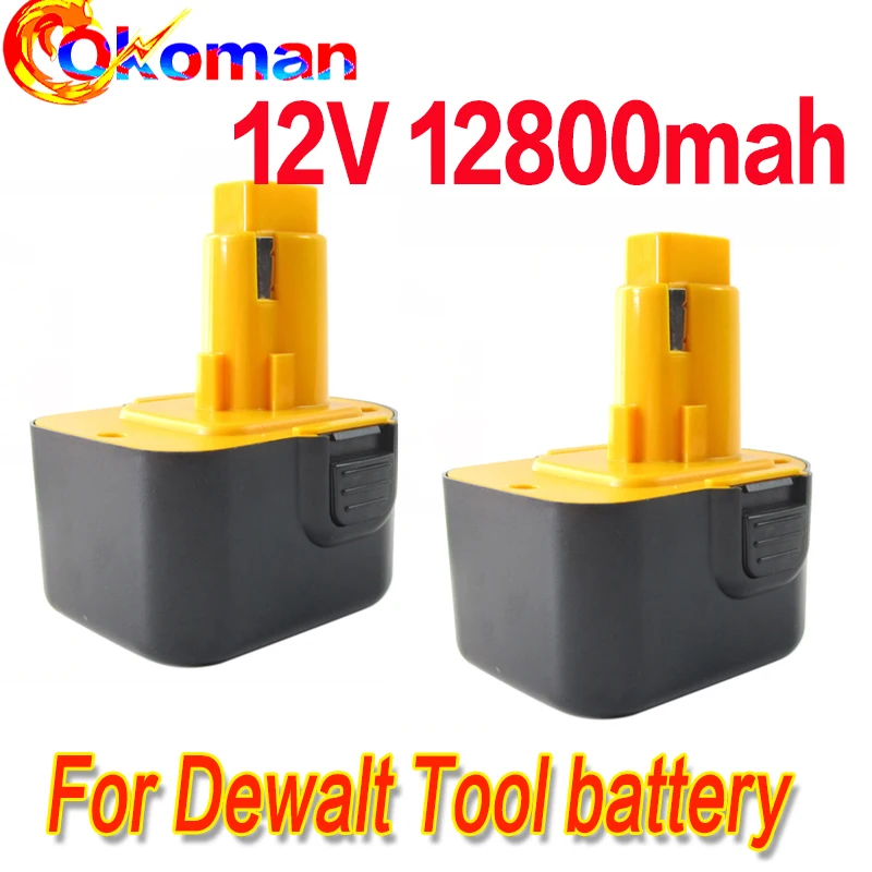 12V 12800mAh батарея инструмента для Dewalt DE9074 DC9071 DE9037 DE9071 DE9075 DW9071 DW9072 DW9074 DC727 DC756 DC980 DC981