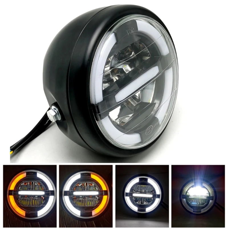 Винтажная мотоциклетная светодиодная фара Cafe Racer налобный фонарь мотоциклетный