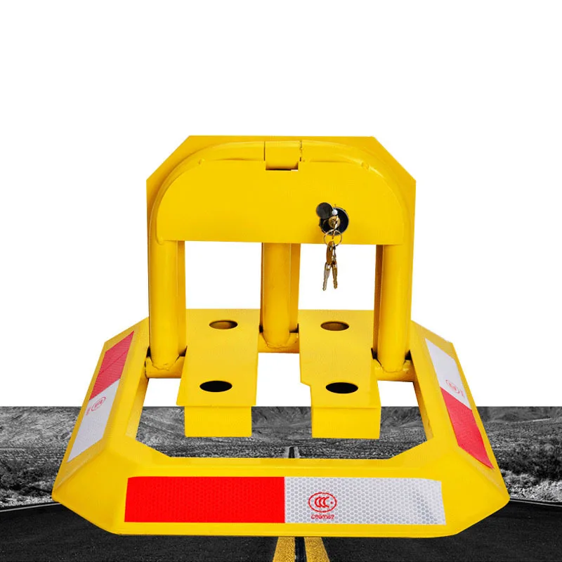 Ручной парковочный барьер для парковочное место с двойным замком утолщенный