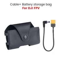 for dji fpv glasses v2 tx60t to dc head cable external battery cable with battery storage bag for dji fpv glasses v2 accessory