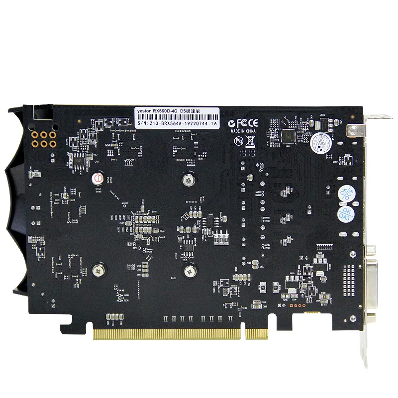 Игровая видеокарта YESTON RX560D 4G D5 4 ГБ/GDDR5/6000 бит МГц Polaris 11 игровая для настольного