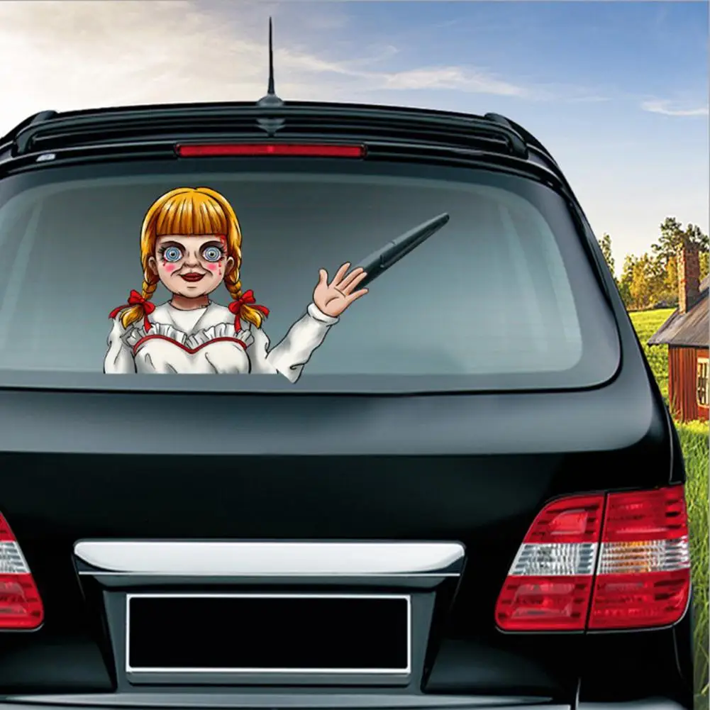 

New Removable Waving Wiper PVC Rear Window Wiper Stickers Rear Windshield Car Sticker Car Styling Decoration Dropship