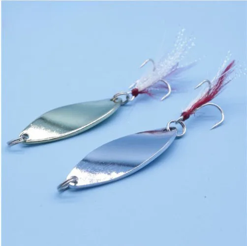 

Блесна-ложка, рыболовные приманки, золотые и серебряные воблеры, металлические блестки, 9 г, 6 г, ложка для форели с пером, тройные Крючки для л...